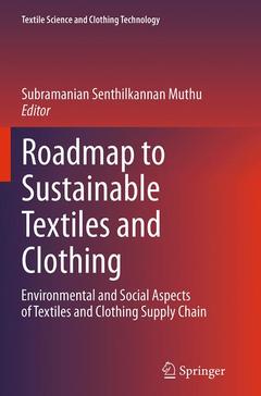 Couverture de l’ouvrage Roadmap to Sustainable Textiles and Clothing