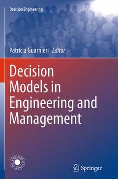 Couverture de l’ouvrage Decision Models in Engineering and Management