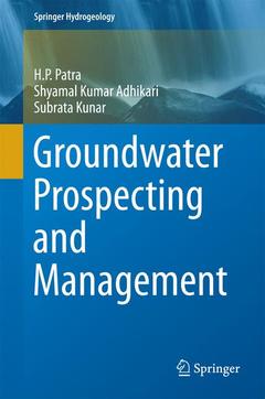 Couverture de l’ouvrage Groundwater Prospecting and Management