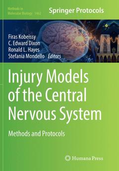 Couverture de l’ouvrage Injury Models of the Central Nervous System