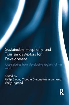 Cover of the book Sustainable Hospitality and Tourism as Motors for Development