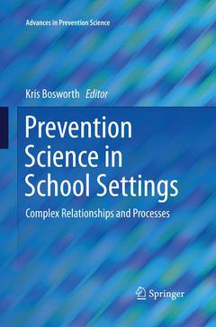 Couverture de l’ouvrage Prevention Science in School Settings