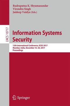 Couverture de l’ouvrage Information Systems Security