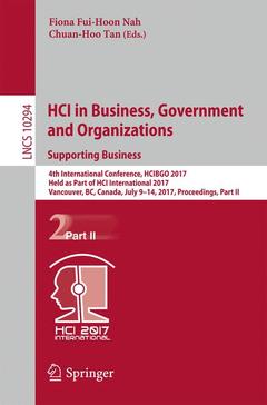 Cover of the book HCI in Business, Government and Organizations. Supporting Business