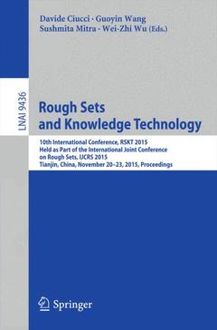 Couverture de l’ouvrage Rough Sets and Knowledge Technology