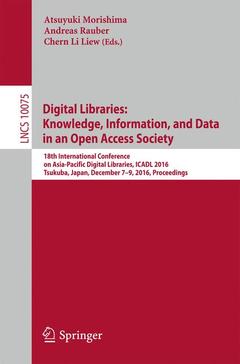 Couverture de l’ouvrage Digital Libraries: Knowledge, Information, and Data in an Open Access Society