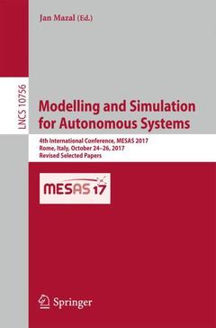 Couverture de l’ouvrage Modelling and Simulation for Autonomous Systems