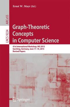 Couverture de l’ouvrage Graph-Theoretic Concepts in Computer Science