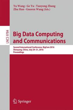 Couverture de l’ouvrage Big Data Computing and Communications