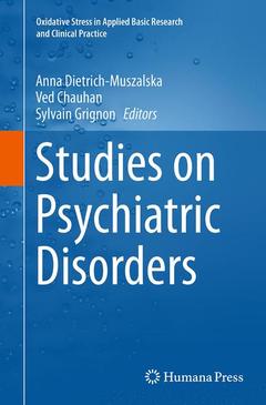 Couverture de l’ouvrage Studies on Psychiatric Disorders