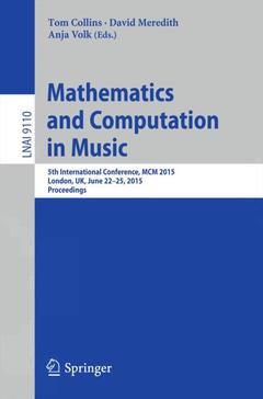 Couverture de l’ouvrage Mathematics and Computation in Music