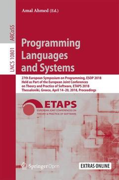 Couverture de l’ouvrage Programming Languages and Systems