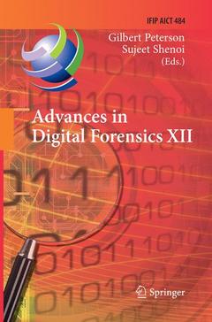 Cover of the book Advances in Digital Forensics XII
