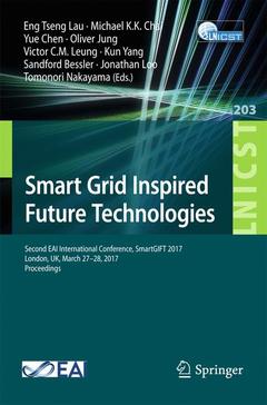 Couverture de l’ouvrage Smart Grid Inspired Future Technologies