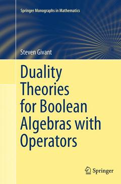 Cover of the book Duality Theories for Boolean Algebras with Operators