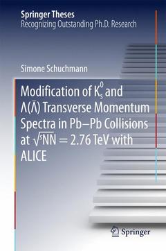 Cover of the book Modification of K0s and Lambda(AntiLambda) Transverse Momentum Spectra in Pb-Pb Collisions at √sNN = 2.76 TeV with ALICE