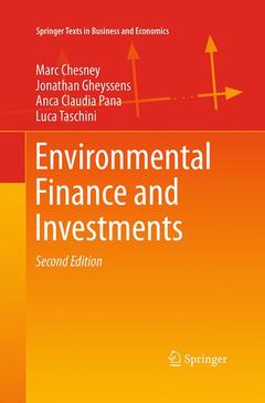 Couverture de l’ouvrage Environmental Finance and Investments