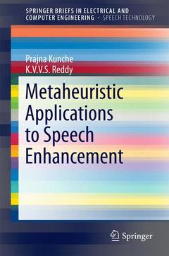 Couverture de l’ouvrage Metaheuristic Applications to Speech Enhancement