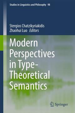 Couverture de l’ouvrage Modern Perspectives in Type-Theoretical Semantics