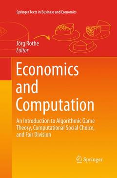 Couverture de l’ouvrage Economics and Computation