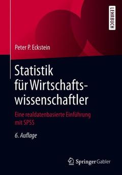 Couverture de l’ouvrage Statistik für Wirtschaftswissenschaftler