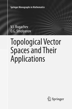 Couverture de l’ouvrage Topological Vector Spaces and Their Applications
