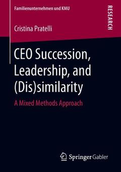 Cover of the book CEO Succession, Leadership, and (Dis)similarity 