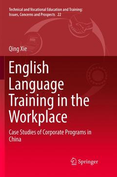 Couverture de l’ouvrage English Language Training in the Workplace