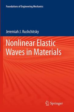 Couverture de l’ouvrage Nonlinear Elastic Waves in Materials