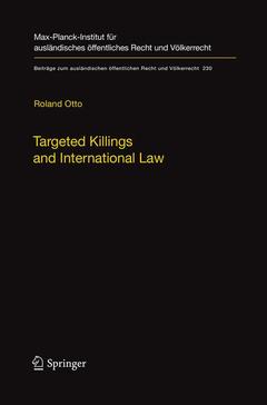 Couverture de l’ouvrage Targeted Killings and International Law