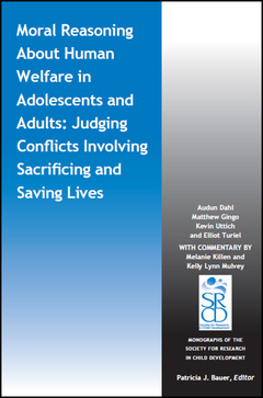 Couverture de l’ouvrage Moral Reasoning About Human Welfare in Adolescents and Adults