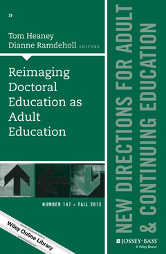 Couverture de l’ouvrage Reimaging Doctoral Education as Adult Education 