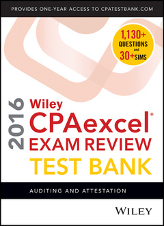 Couverture de l’ouvrage Wiley CPAexcel Exam Review 2016 Test Bank 