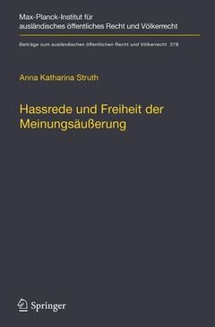 Couverture de l’ouvrage Hassrede und Freiheit der Meinungsäußerung
