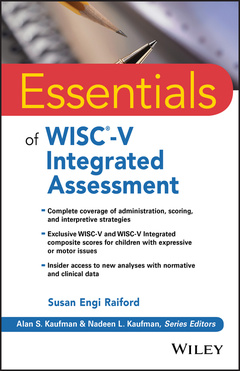 Couverture de l’ouvrage Essentials of WISC-V Integrated Assessment