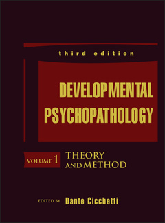 Couverture de l’ouvrage Developmental Psychopathology, Theory and Method