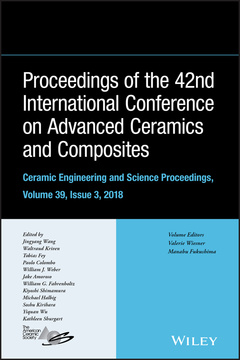Couverture de l’ouvrage Proceedings of the 42nd International Conference on Advanced Ceramics and Composites, Volume 39, Issue 3