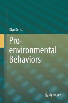 Couverture de l’ouvrage Pro-environmental Behaviors