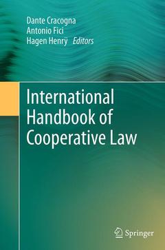 Cover of the book International Handbook of Cooperative Law