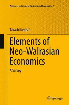 Couverture de l’ouvrage Elements of Neo-Walrasian Economics