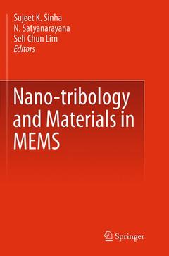 Couverture de l’ouvrage Nano-tribology and Materials in MEMS