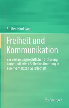 Couverture de l’ouvrage Freiheit und Kommunikation