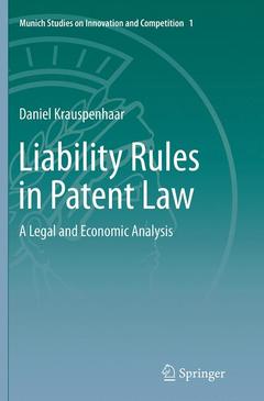 Couverture de l’ouvrage Liability Rules in Patent Law