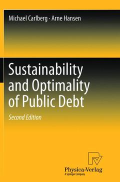 Couverture de l’ouvrage Sustainability and Optimality of Public Debt