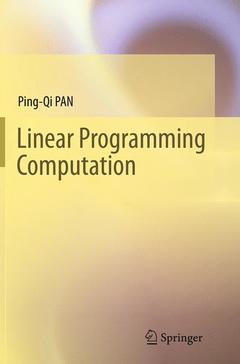 Couverture de l’ouvrage Linear Programming Computation