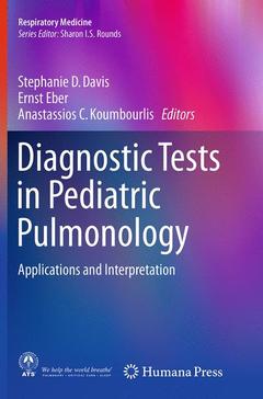 Couverture de l’ouvrage Diagnostic Tests in Pediatric Pulmonology