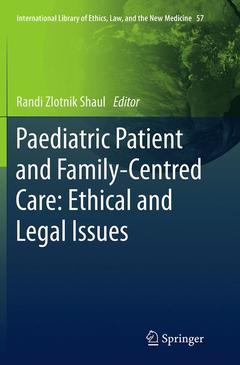 Couverture de l’ouvrage Paediatric Patient and Family-Centred Care: Ethical and Legal Issues
