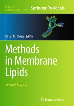 Couverture de l’ouvrage Methods in Membrane Lipids