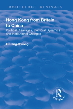 Couverture de l’ouvrage Hong Kong from Britain to China