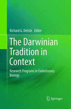 Couverture de l’ouvrage The Darwinian Tradition in Context
